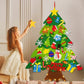 50% OFF!🎄DIY Felt Christmas Tree for Kids – 32 Reusable Ornaments + Fairy Lights