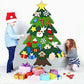 50% OFF!🎄DIY Felt Christmas Tree for Kids – 32 Reusable Ornaments + Fairy Lights