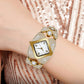 Women's Retro Quartz Watch with Sparkling Rhinestones