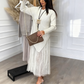 🔥Hot Sale Offers-Women’s Irregular Sweater & Pleated Tank Midi Dress 2-Piece Set