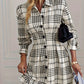 Women’s Graceful Plaid A-Line Shirt Dress