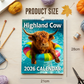 Funny 2026 Highland Cow Calendar