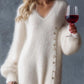 Women's Elegant Side Slit Sweater Dress