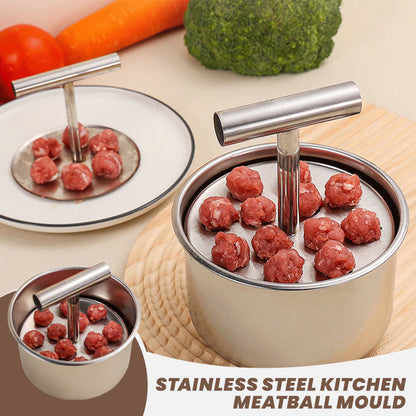 ❄️Summerfresh 50% OFF!🥩Stainless Steel Meatball Maker – 6/12-Portion Quick Mould for Easy Batch Prep