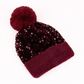 Winter Sparkly Sequin Pom Beanie