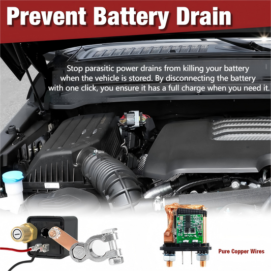 🎄 Christmas Deal – ALWAYS 50% OFF!Remote Battery Disconnect Switch Kit for Car