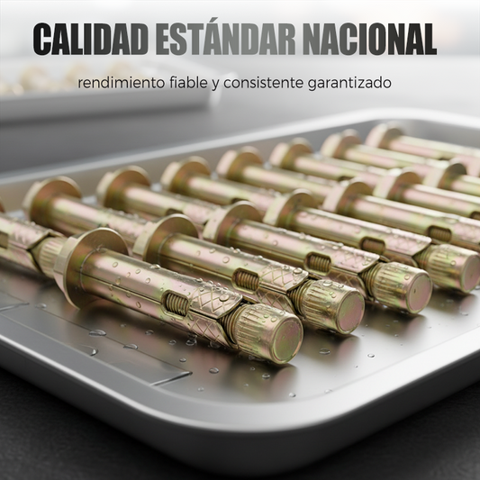 Anclaje de expansión con camisa y cabeza hexagonal