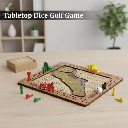 Wooden Golf Dice Board Game Kit
