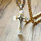 🔥2026 New Arrivals: 50% Off for a Limited Time!🔥Men's Two-Tone Cross Pendant Necklace