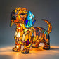 Color-Blocking Puppy Statue LED Table Lamp