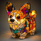Color-Blocking Puppy Statue LED Table Lamp
