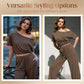 Women's Off-Shoulder Top & Pants 2-Piece Set
