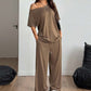 Women's Off-Shoulder Top & Pants 2-Piece Set