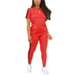Women’s Short-Sleeve Top Leggings 2-Piece set