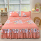 🛏️Two-layer three-piece set with lotus motif lace bedspread and pillowcases