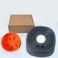 Anti-gulping bowl for dogs with rolling ball