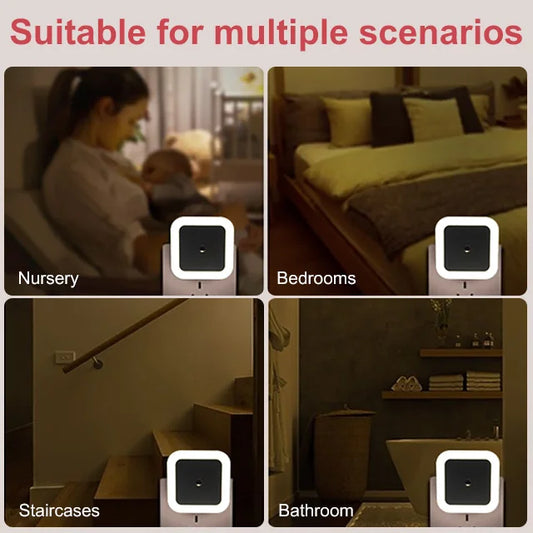 Night Light, Plug in Night Light, Dusk to Dawn Nightlight Led Night Lights for Bedroom, Bathroom, Hallway Warm White Home Lighting
