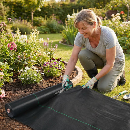 ❄️Summerfresh 50% OFF!🌿Heavy-Duty Weed Control Membrane – Permeable Garden Fabric for Beds, Borders, Gravel & Landscaping