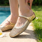 👡45% off!☁️Women's Woven Square-Toe Mary Jane Mules