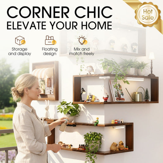 🥳2026 HOT SALE🥳💞55% OFF!✨ 💝Rustic Wood Corner Wall Shelf