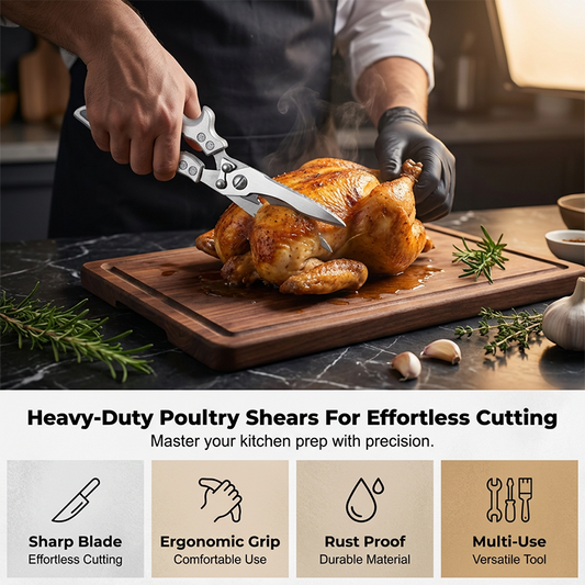 ✂️Fast Shipping 🚚💨🍗 Heavy-Duty Multi-functional Kitchen Shears – Cuts Like a Beast! 🔪💪