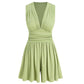 👗 LIMITED-TIME 50% OFF! 💐Women's Sleeveless V-Neck Ruched Waist Romper🏖️