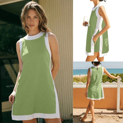 🔥💐LAST DAY SALE 50%OFF💕Women's Colorblock Sleeveless Top & Shorts Set