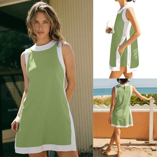 🔥💐LAST DAY SALE 50%OFF💕Women's Colorblock Sleeveless Top & Shorts Set