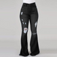 ⏳Time-Limited Special⏰Women's High-Waist Ripped Flare Jeans