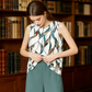 Women's Floral Print Top & Wide-Leg Pants Set