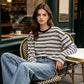 Women's Casual Oversized Striped Top
