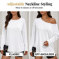 🔥Mother's Day Pre-sale🎁Women's Off-Shoulder Long Sleeve Casual Top