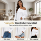 🔥Mother's Day Pre-sale🎁Women's Off-Shoulder Long Sleeve Casual Top