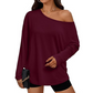 🔥Mother's Day Pre-sale🎁Women's Off-Shoulder Long Sleeve Casual Top