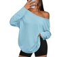 🔥Mother's Day Pre-sale🎁Women's Off-Shoulder Long Sleeve Casual Top