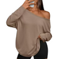 🔥Mother's Day Pre-sale🎁Women's Off-Shoulder Long Sleeve Casual Top
