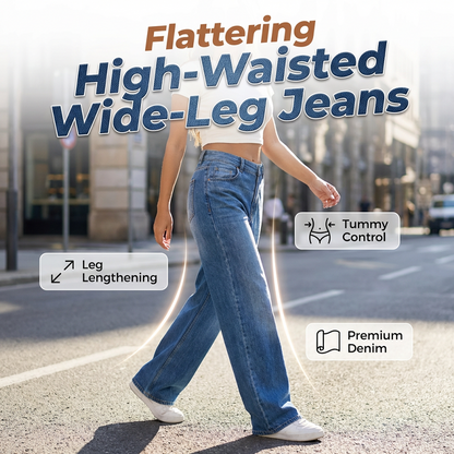 Women's High-Waisted Wide-Leg Jeans