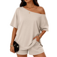 Women's 2-Piece Off-Shoulder Loungewear Set