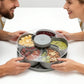 Rotating Flower-Shaped Snack Serving Tray with Lid