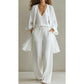 Elegant Wide-Leg Pants & Cardigan Set