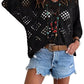 💥Hot Sales-49% OFF🔥Womens Bohemian-Inspired Beige Crochet Top with V-Neck