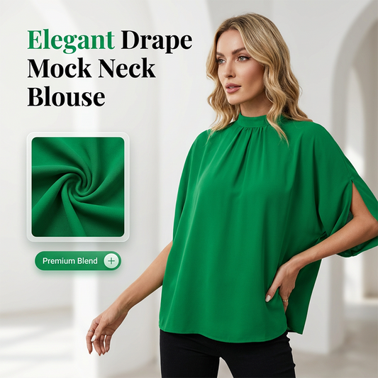 Women's Elegant Mock Neck Top