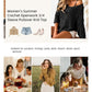 Boho Summer Chic: Women's Crochet Openwork 3/4 Sleeve Knit Top - Breathable & Versatile