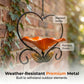 Heart-Shaped Floral Bird Feeder