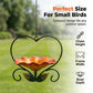 Heart-Shaped Floral Bird Feeder