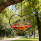 Heart-Shaped Floral Bird Feeder