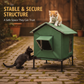 🏠 LIMITED-TIME 50% OFF! 🐈Elevated Insulated Outdoor Cat House – Weather-Resistant Shelter with Thermal Lining & Raised Stand