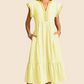 💥Last Day Special Sale 49% OFF💃Women's Striped V-Neck Flutter Sleeve Midi Dress
