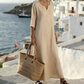 Women's Casual V-Neck Loose-Fit Maxi Dress