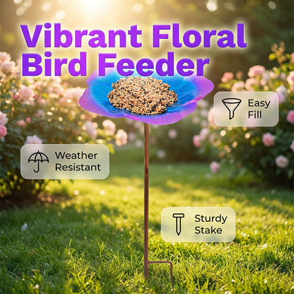 Vibrant Floral Bird Feeder
